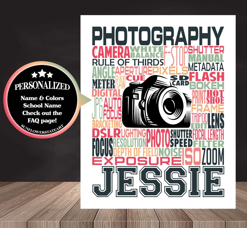 Photographer Poster - Personalized Photography Gift
