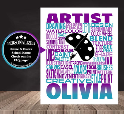 Artist Poster - Personalized Artist Gift