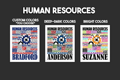 Human Resources Poster, Gift for HR