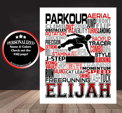 Parkour Poster - Gift for Parkour Runner