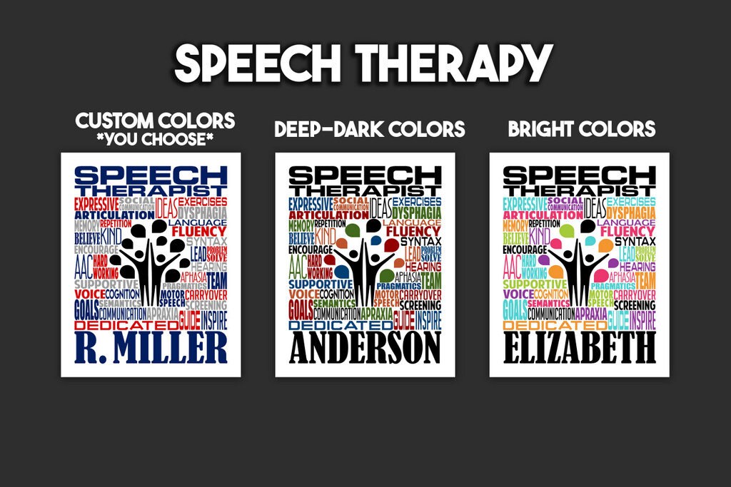 Speech Therapist Print - Personalized Speech Therapy Gift