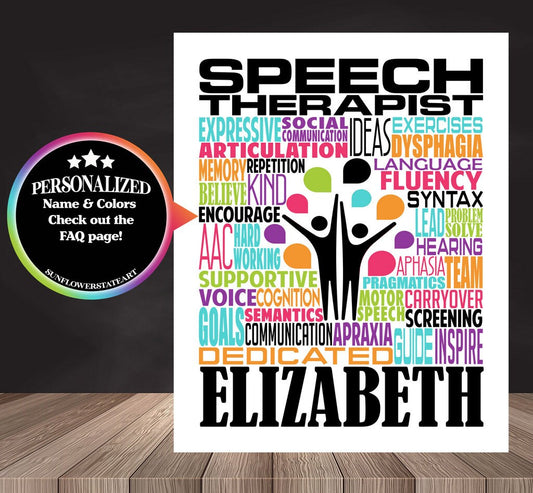 Speech Therapist Print - Personalized Speech Therapy Gift