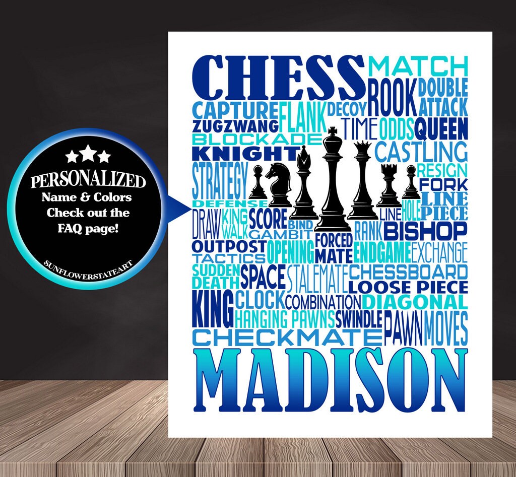 Chess Poster - Personalized Chess Player Gift