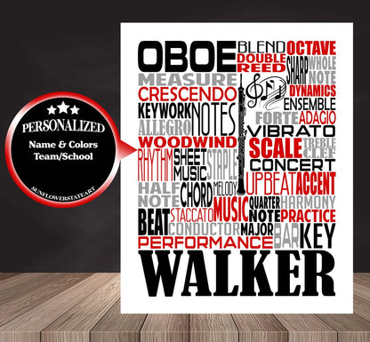 Oboe Poster - Gift for Oboe Player