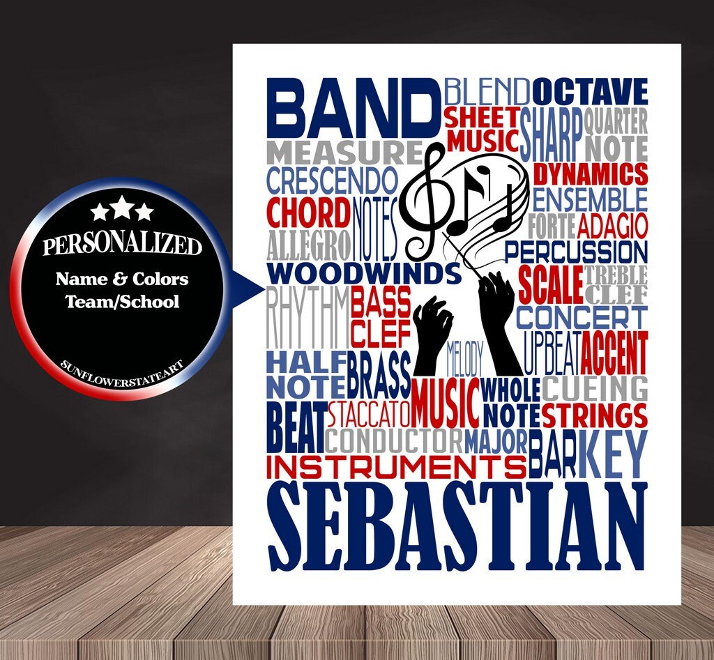 Band Teacher Poster - Personalized Band Teacher Gift
