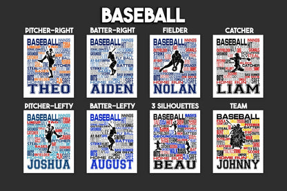Baseball Poster - Personalized Baseball Gift
