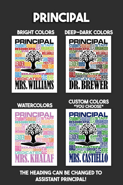 Principal Appreciation Day, Personalized Principal Poster, Principal Poster