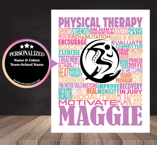 Physical Therapist Poster - Personalized PT Gift