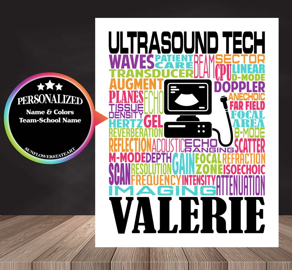 Ultrasound Tech Poster, Personalized Sonographer Gift