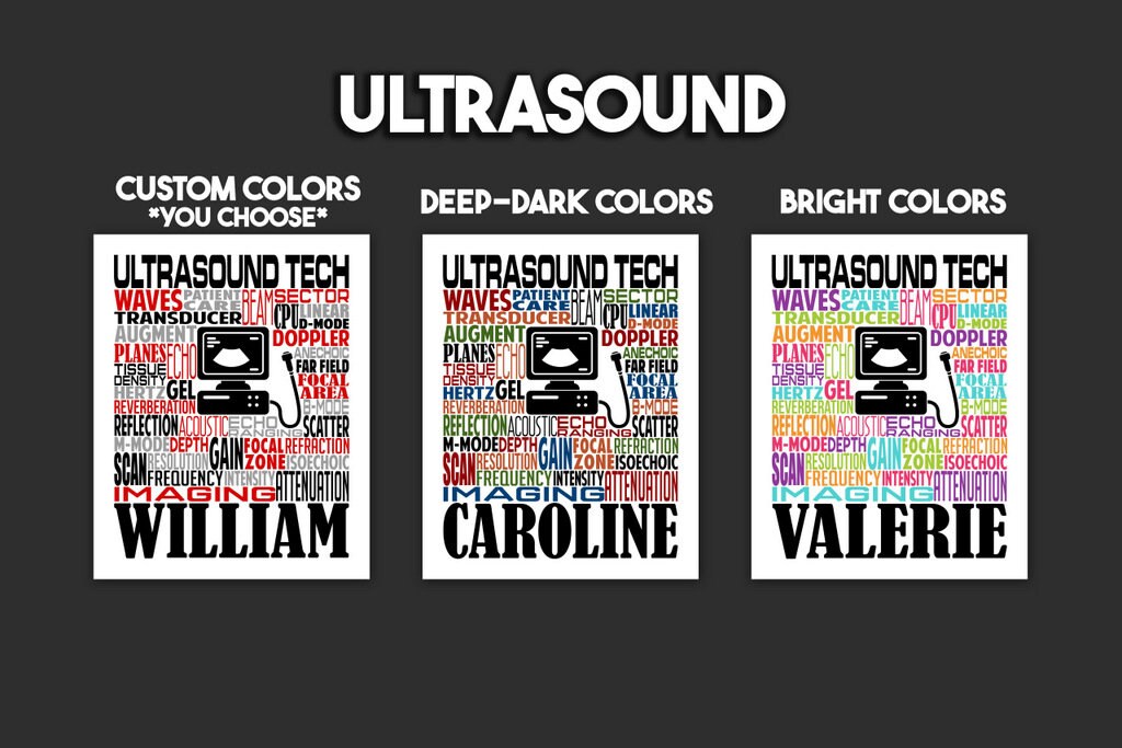 Ultrasound Tech Poster, Personalized Sonographer Gift