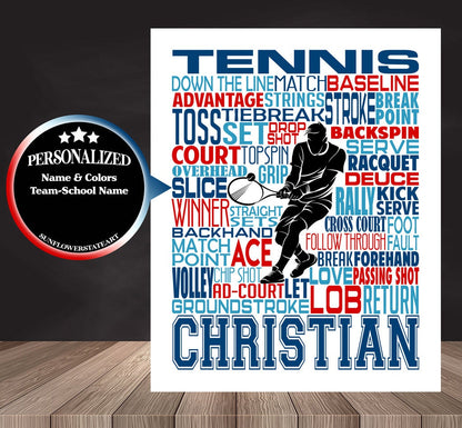 Tennis Poster - Gift For Tennis Player