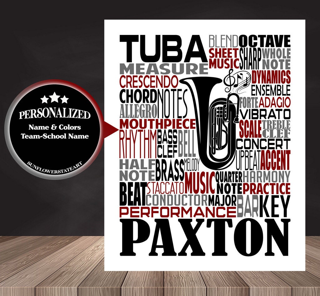 Tuba Poster - Personalized Tuba Player Gift