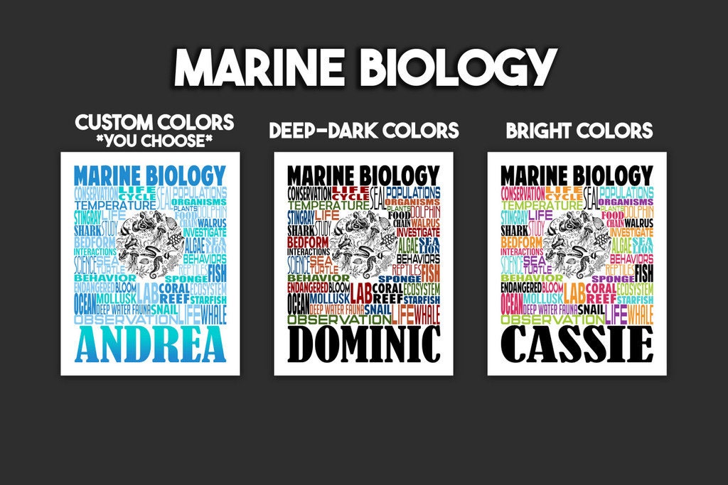 Marine Biology Poster - Gift for Marine Biologist