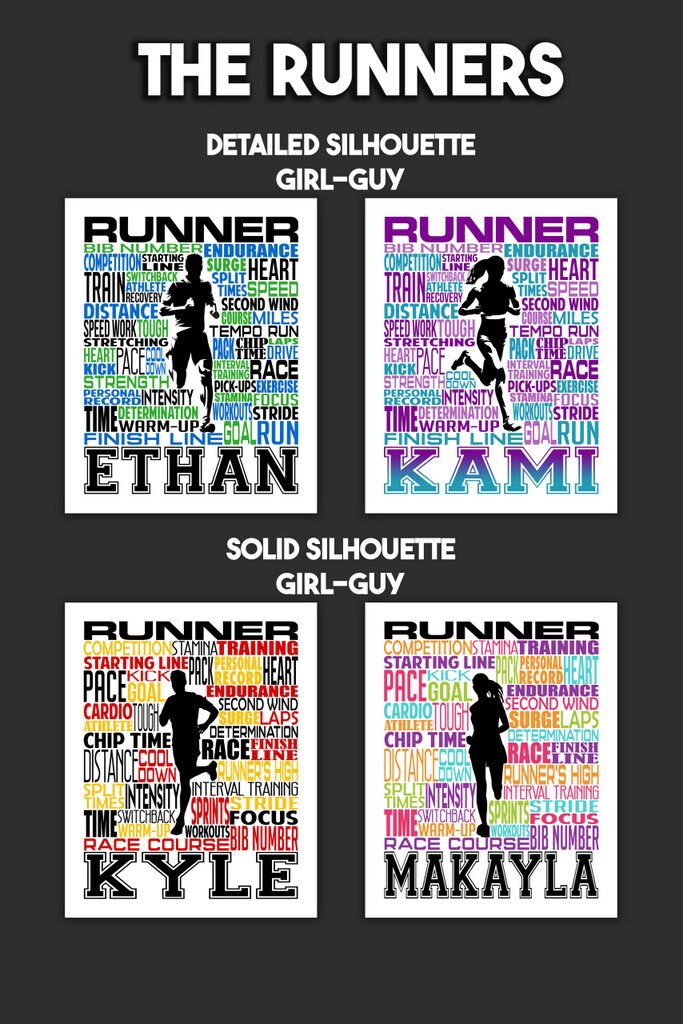 Running Poster, Gift for Runners, Marathon Runner