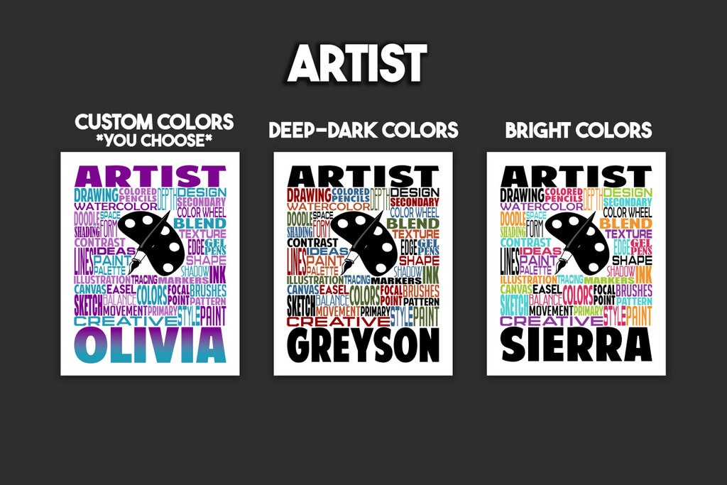 Artist Poster - Personalized Artist Gift