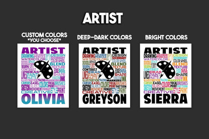 Artist Poster - Personalized Artist Gift
