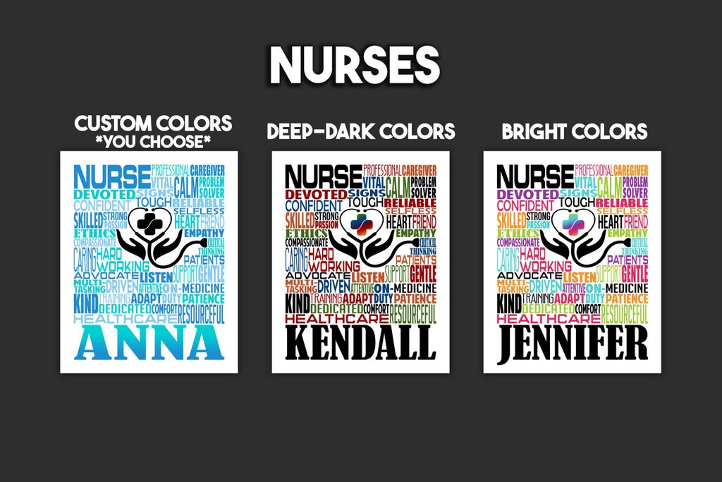 Nursing Poster - Personalized Nurse Gift