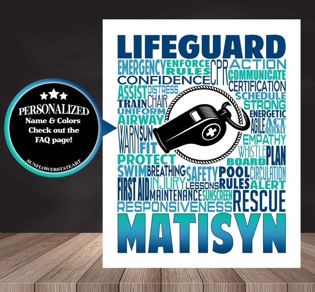 Lifeguard Poster, Lifeguard Gift