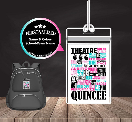 Theatre Bag Tag - Theater Luggage Tag - Backpack Bag Tag