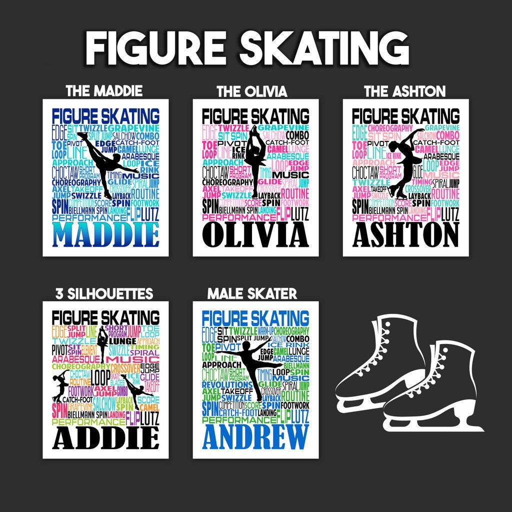 Figure Skater Bag Tag - Ice Skating Luggage Tag - Backpack Bag Tags