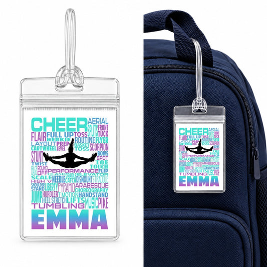 Cheer Bag Tag - Cheerleader Bag Tags - Backpack Luggage Tag