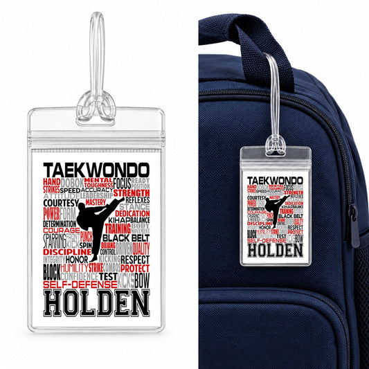 Taekwondo Bag Tag - Taekwondo Luggage Tag - Backpack Bag Tag