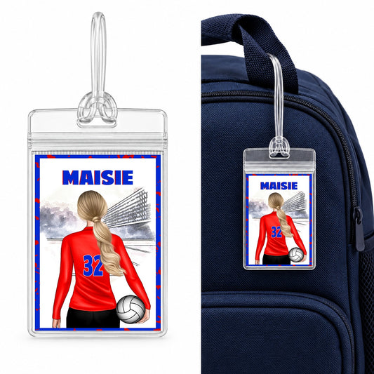 Volleyball Bag Tag - Volleyball Luggage Tag - Backpack Bag Tag