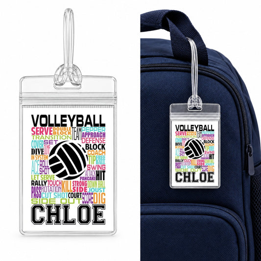 Volleyball Bag Tag - Volleyball Team Luggage Tag - Backpack Tags
